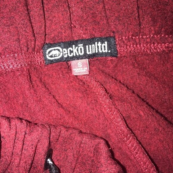 Ecko Unlimited Men's Elastic Waist Drawstring Red Gray Streetwear Shorts Size S - Picture 7 of 7